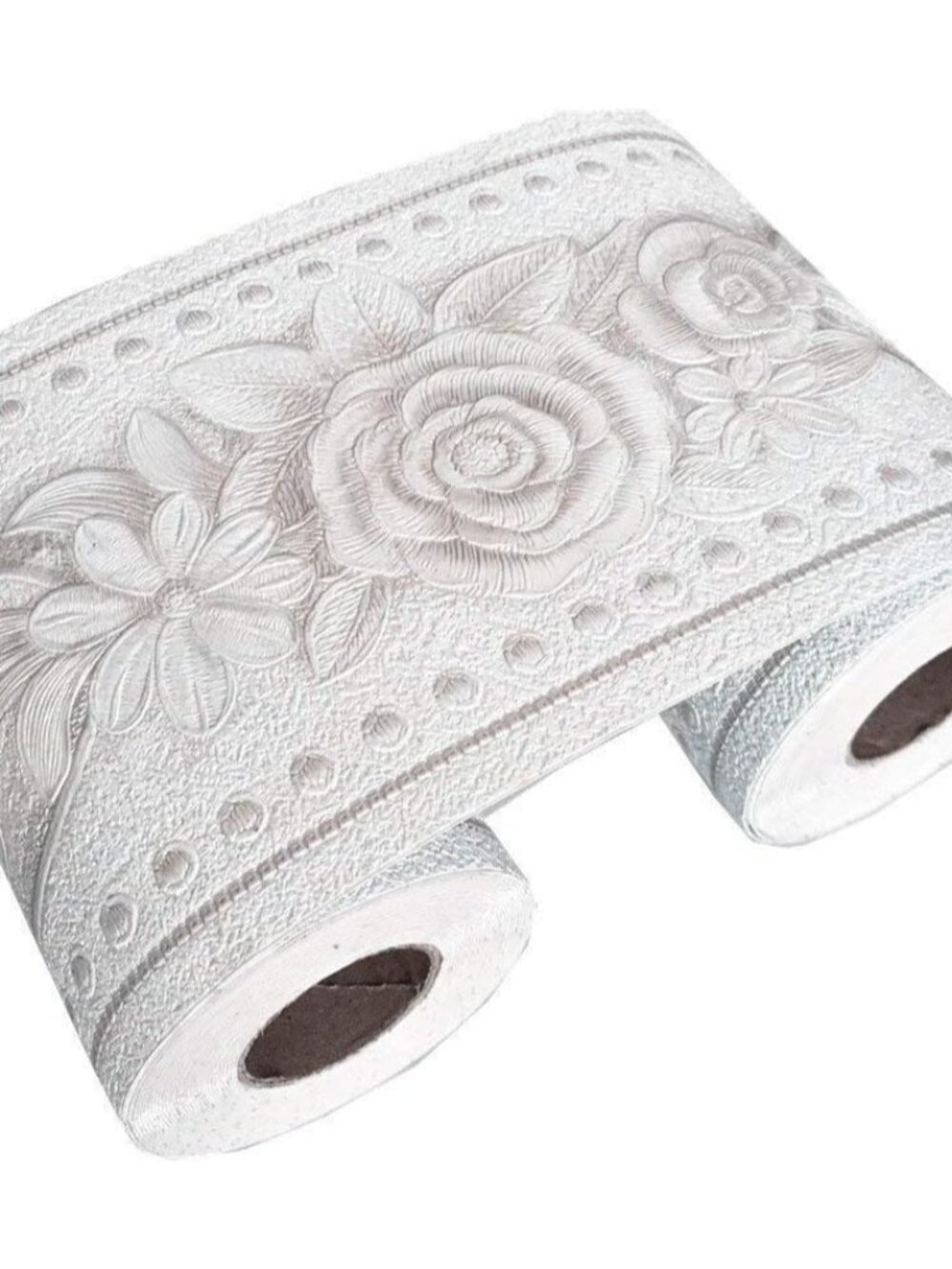 3D Decorative Floral Molding Waterproof Wallpaper Border Peel and Stick for Bath
